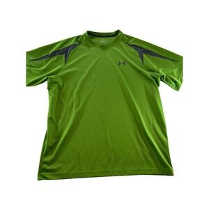 Under Armour HeatGear Men's Green Short Sleeve Athletic T Shirt Size XL